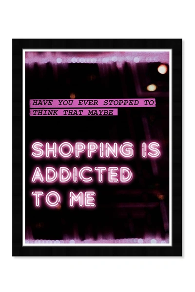 Wynwood Studio Shopping Is Addicted To Me Framed Art In Pink