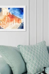 WYNWOOD STUDIO LIFE IS GOOD CORAL ORANGE FRAMED WALL ART,028846287287