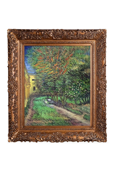 Overstock Art Asylum And Garden By Vincent Van Gogh Framed Hand Painted Oil Reproduction
