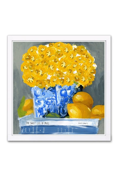 Wynwood Studio Cook Book Love Square Yellow Framed Wall Art