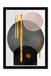 Wynwood Studio Modern Day Shapes Beige Framed Wall Art In Beige