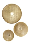 WILLOW ROW ROUND GOLD TEXTURED METAL WALL DECOR,758647909858