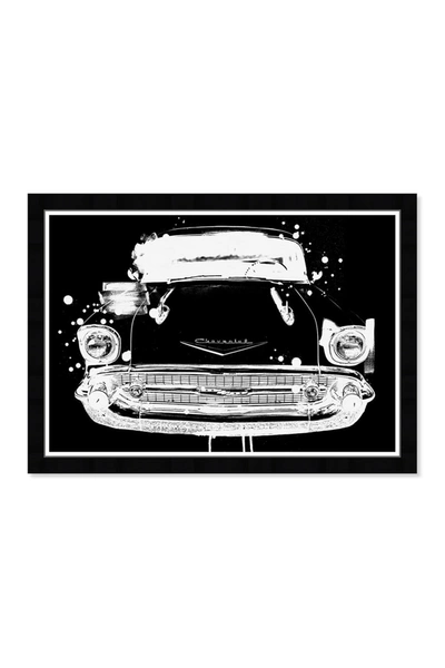 Wynwood Studio Vintage Car Noir  Vehicles & Automotive Framed Wall Art In Black