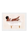 WYNWOOD STUDIO BATH TIME BEIGE FRAMED WALL ART,028846310787