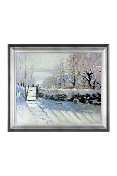 Overstock Art The Magpie By Claude Monet Framed Canvas Painting In Multi