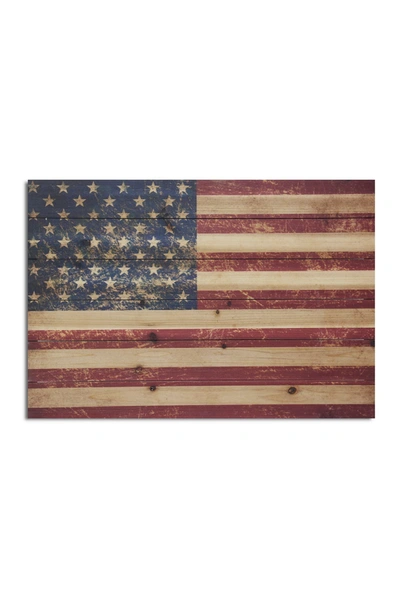 Gallery 57 Usa Flag Wooden Wall Art In Multi