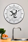 Walplus Vintage Rooster Metal Wall Clock In Multi
