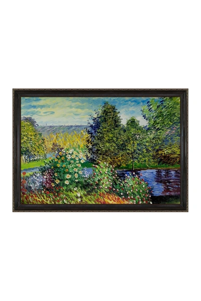 Overstock Art Corner Of The Garden At Montgeron Framed Oil Reproduction Of An Original Painting By Claude Monet In Multi