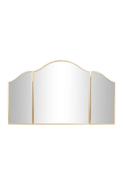 Venus Williams Large Gold Metal Arched Trifold Mirror