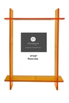 R16 Home Neon Orange Lucite 8" X 10" Frame In Neon Orng/clear