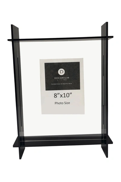 R16 Home Black Lucite 8" X 10" Frame In Black/clear