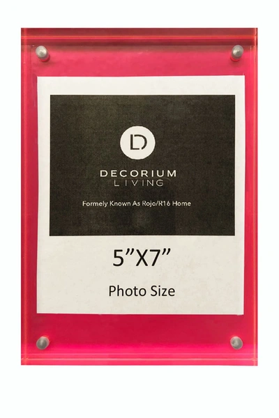R16 Home Neon Hot Pink Block Frame 5" X 7" In Neon Pink