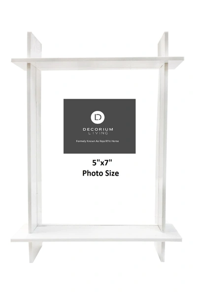 R16 Home White Lucite 5" X 7" Frame In White/clear