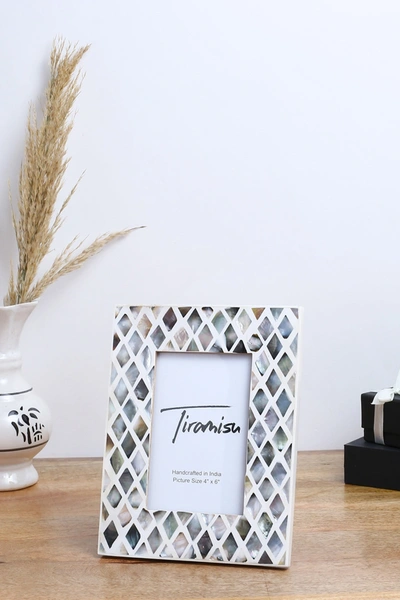 Tiramisu Mother-of-pearl Picture Frame In Ivory