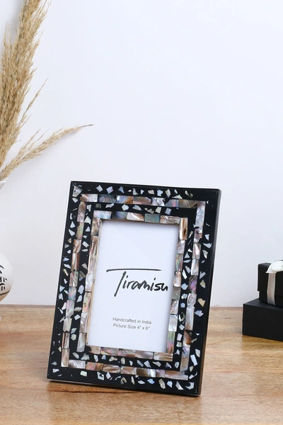 Tiramisu Mother-of-pearl Picture Frame In Black