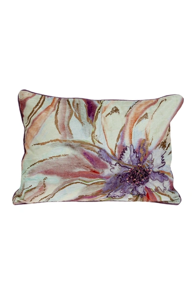 Parkland Collection Zinnia Multicolored Throw Pillow In Multicolored