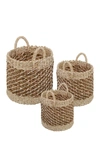 HONEY-CAN-DO NATURAL TEA STAINED WOVEN BASKET,847539078830