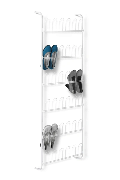 Honey-can-do White 18 Pair Over The Door Shoe Rack