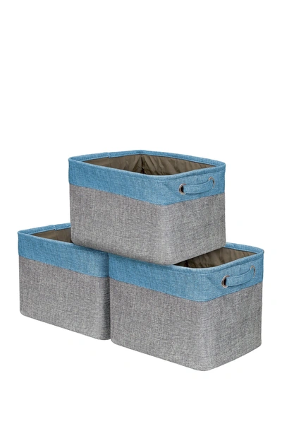 Sorbus Aqua Twill Storage Basket In Nocolor