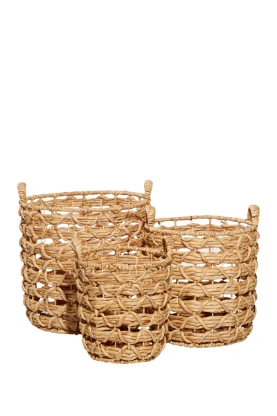 Willow Row Brown Sea Grass Natural Storage Basket