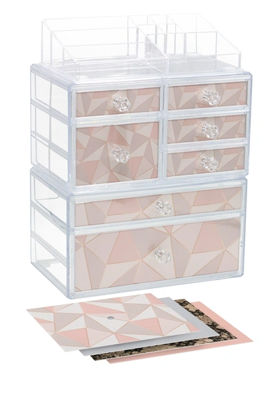 Sorbus Interchangeable Makeup Case In Clear