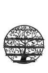 Sorbus Black Tree Silhouette Round Metal Wall Mounted 5 Tier Salon Nail Polish Rack Holder/wall Art Display