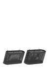 Willow Row Black Perforated Metal Hanging Storage Baskets In Black