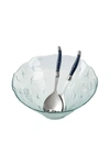French Home Laguiole Connoisseur 2-piece Salad Server Set In Navy Blue