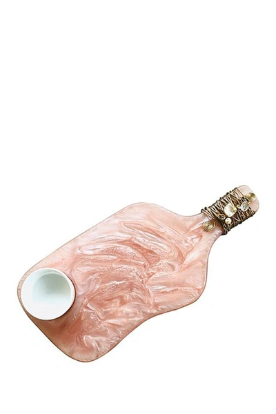 Tiramisu Decorative Resin Cheese Platter & Bowl In Pink