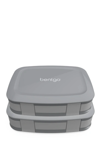 Bentgo 2-pack Of Fresh Leak-proof Versatile 4-compartment Bento-style Lunch Box In Gray