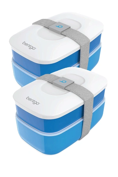 Bentgo 2-pack Of Classic All-in-one Stackable Lunch Box Solution In Blue