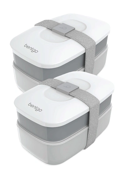 Bentgo 2-pack Of Classic All-in-one Stackable Lunch Box Solution In Gray