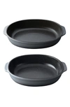 Berghoff Gem 2-piece Stoneware Bake Set In Grey