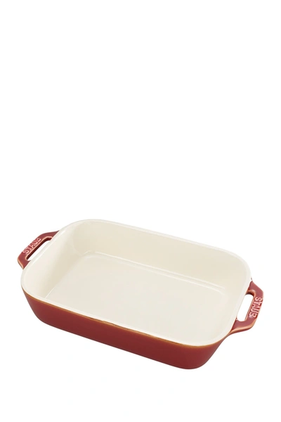 Staub Ceramic 10.5-inch X 7.5-inch Rectangular Baking Dish In Red