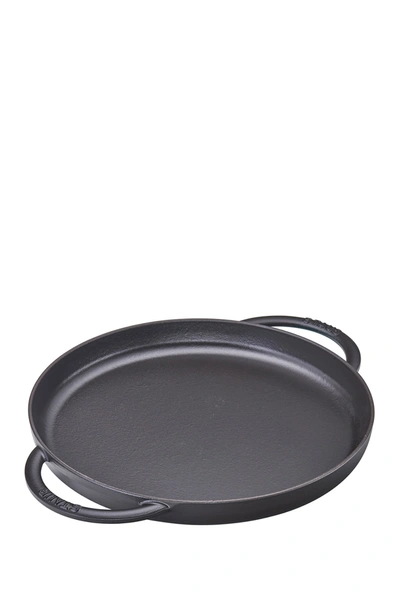 Staub Cast Iron 12" Round Griddle Pan In Black