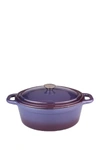 Berghoff 8 Quart Cast Iron Purple Covered Casserole Dish