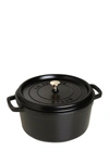 STAUB BLACK ROUND 7 QT COCOTTE,872078000370