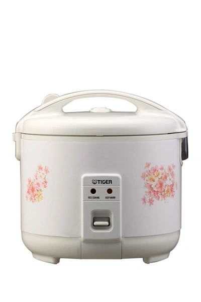 Tiger Jnp-1000-fl 5.5-cup (uncooked) Rice Cooker And Warmer, Floral White