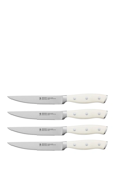 Henckels Cutlery Henckels International Forged Accent 4-piece Steak Knife Set In White