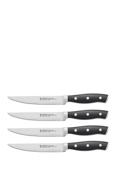 Henckels Cutlery International Forged Accent 4-piece Steak Knife Set In Black
