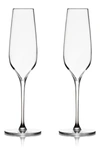Nambe Vie Champagne Flutes In Clear