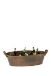 Willow Row Grey Metal Contemporary Wine Holder Bucket