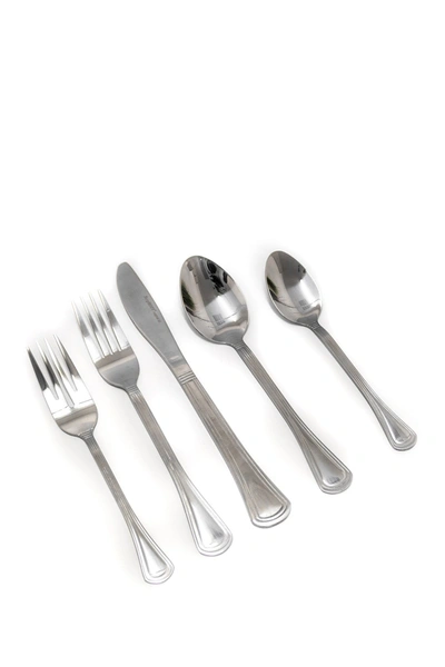 Berghoff Two-tone Matte Flatware Set In Silver