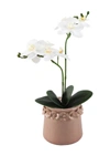 Flora Bunda 13in Real-touch Orchids In 4.75in Floral Pot In White