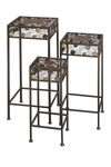 Willow Row Metal & Ceramic Plant Stand