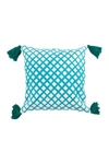 DIVINE HOME EMBROIDERED ANGLES OUTDOOR PILLOW,715134361032