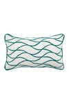 DIVINE HOME EMBROIDERED CURVES OUTDOOR PILLOW,715134361049