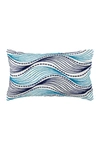 DIVINE HOME EMBROIDERED WAVES OUTDOOR PILLOW,715134361278