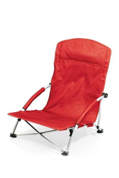 Picnic Time Red Tranquility Beach Chair