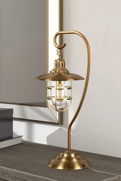 Addison And Lane Bay Antique Brass Nautical Lantern Lamp
